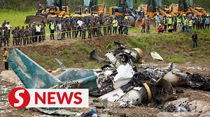 At least 18 people were killed when a small plane crashed and caught fire while it was taking off from Nepal's capital Kathmandu on Wednesday (July 24). The Saurya Airlines plane was carrying two crew members and 17 technicians to Pokhara city for maintenance checks. Read more at https://tinyurl.com/555ek82j WATCH MORE: https://thestartv.com/c/news SUBSCRIBE: https://cutt.ly/TheStar LIKE: https://fb.com/TheStarOnline | The Star