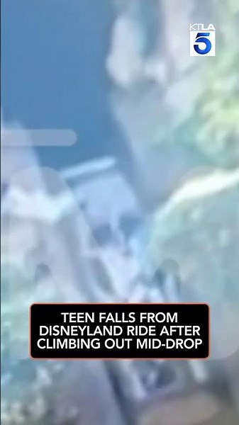 Teen falls from Disneyland ride after climbing out mid-drop