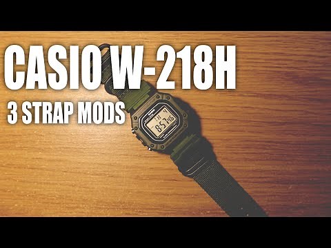 CASIO W-218H - 3 Simple Strap Modifications