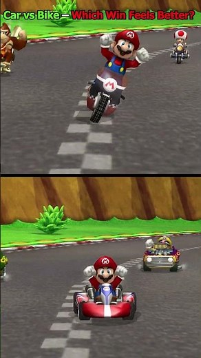 Mario with Kart vs Mario with Bike Winning Moments in Mario Kart Wii | MK Wii on RTX 4090 4K #shorts