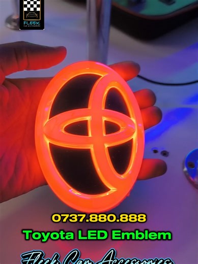 Toyota LED Emblem ✅ Available in Red, White & Blue 🛒KSH.3500 ☎️ To order check bio ☝️ 📍 Fleek Car Accessories . #fleekcaraccessories #toyota #fyp #fypシ