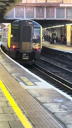 South Western Railway Class 450 train passes through Clapham Junction to head for London Waterloo