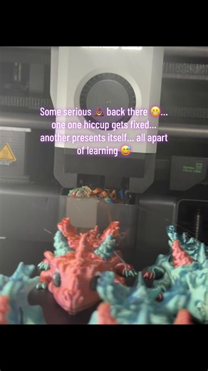 Give me your best poop solutions. We do have a purge fidget and are purging into the infill. We are consider a poop collector for underneath. #printerproblems #3dprinting #dragons #newbusinessowner #printerpoop