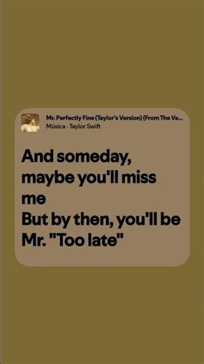 Taylor Swift - Mr. Perfectly Fine (Taylor's Version) (From The Vault)