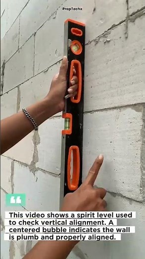 How a Spirit Level Ensures Perfect Vertical Walls | #Construction #Tools #Accuracy