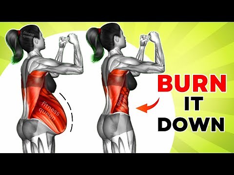 Weight Loss Exercises To Reduce Hanging Belly Quickly ➜ 30 minute STANDING Workout | 100% GUARANTEED