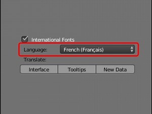 How to change Blender languages ?