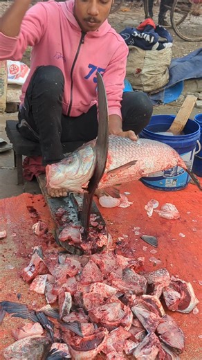 Popular Village Katla fish cutting skills #shorts