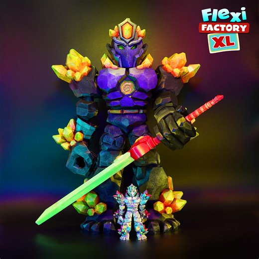 4.5K views · 55 reactions | Flexi Factory XL Crystal Warrior available NOW for Patreon and My Mini Factory Tribes members!!! If you already have it... show me your prints  https://linktr.ee/flexifactory #crystals #Warriors #dragons #sword #flexible #3d #3dprint #3dprinted #stl #3MF #patreon #toys #newpost #flexifactory #earlyrelease #news | Flexi Factory | Facebook