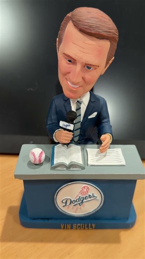 Vin Scully talking bobblehead 2012