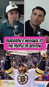 Patrice Bergeron shares his message to the city of Boston.