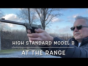 1932 High Standard Model B 22lr target pistol at the range. CCI standard velocity & Norma tac-22