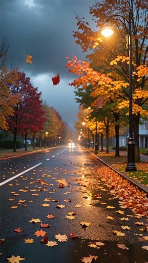 When Autumn and Rain Share the Same Street 🍁🌧️ | Cozy Fall Rain Animation | The Cozy Storm