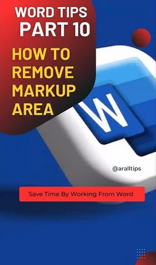 How to Remove Markup Area in Word Document | word Tios part 10 #trendingreels #reel #msword