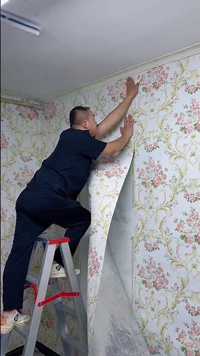 Old Wall to Luxury Wall ✨ | Easy Wallpaper Makeover #OldHouseMakeover #HomeDecor #InteriorDesign