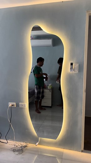 BEDROOM MIRROR INSTALLATION BY AMS 🎀🪞 mirror: 6FT BY 2FT DOLPHIN LIGHT INSTALL #mirrors #mirror #bedroom #mirrormirror #ariellesmirrorsupply #directsupplier