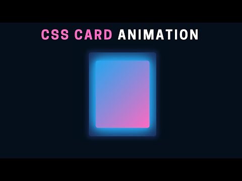 Mind Blowing CSS Card Animation Tutorial | CSS For Beginners