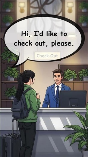 💼 Checking Out of a Hotel – Simple English Conversation #englishspeaking