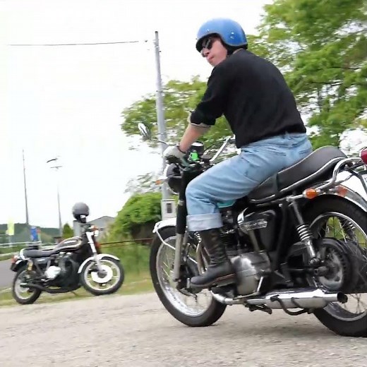 Young Rider Obsessed with Vertical Twin. Find the full video in the description.