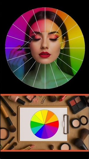 Day -12 Color Wheel Eye Makeup Guide 🌈💄 Perfect Eyeshadow Match Secrets! #short #colourwheeltheory🎨