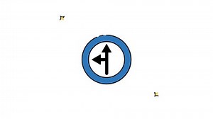 Straight Ahead Left Turn Permitted Icon Stock Footage Video (100% Royalty-free) 3524378947 | Shutterstock