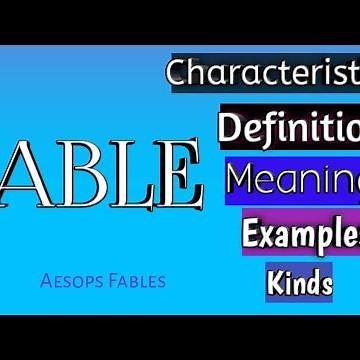 What is fable | Aesops fables