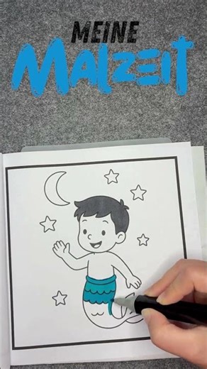 Kleine Meerjungfrau zum Ausmalen. #shorts