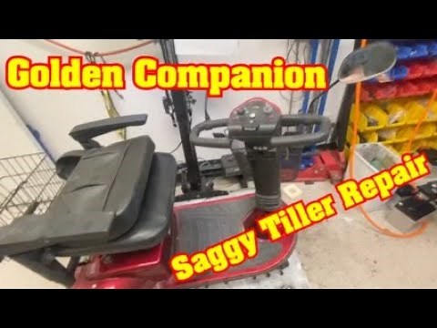 Saggy Golden Companion Mobility Scooter Tiller Repair | How to replace the tiller strut and cable.