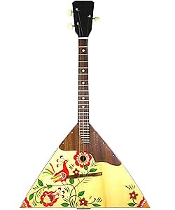 Original Balalaika 3 Three Strings Prima made in Ukraine Hand Painted! Natural Wood! Quality Folk Musical Instrument