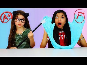 I GRADE My sisters SLIME Challenge! Part 2😱😂