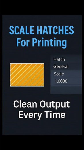 Adjust Hatch Scale for Perfect Paper Appearance #AutoCAD #PrintSettings #Tutorial