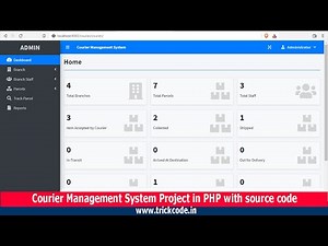 Courier Management System Project in PHP with source code