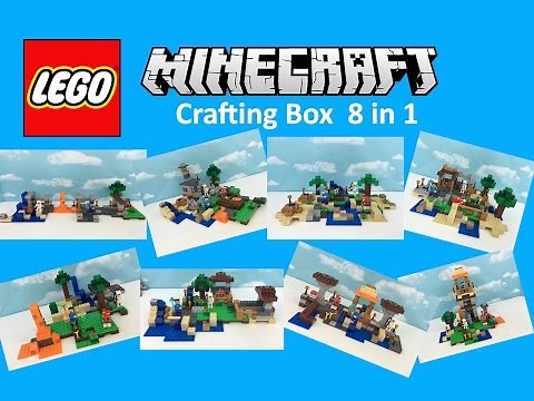 Lego Minecraft Set 21116 Crafting Box Unboxing, Review, Speed Build