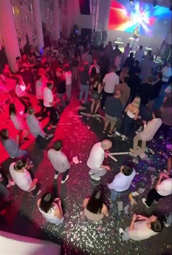 Seconds Before the Nightclub Floor Collapses! #viral #cctv