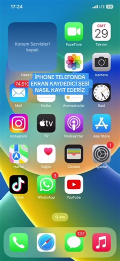 İPHONE Telefonda Ekran Kaydedici Sesi Nasıl Kaydedilir?