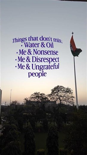Things that don't mix: Water & Oil• Me & Nonsense•Me & Disrespect•Me & Ungrateful people #shorts