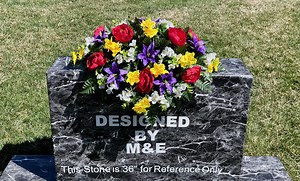 Bright Colors Cemetery Saddle: Headstone Memorial Flowers - Etsy
