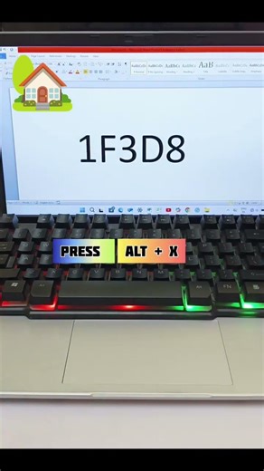 Home 🏠 Symbol in Ms Word Using Keyboard Shortcut Key #msword #shorts #youtube #tech #shortreels #yt