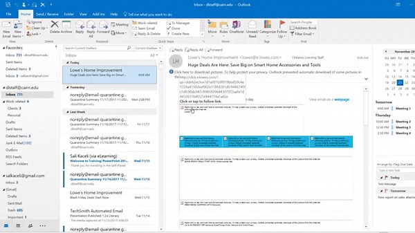 Outlook 2016 - Using the Calendar and Creating Appointments