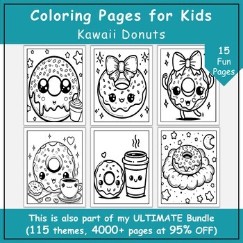 Donuts Coloring Pages | Engaging Art Activity for Classroom or Homeschool