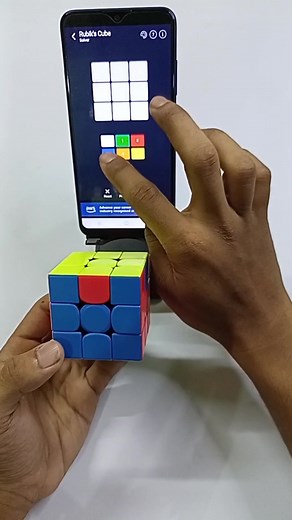 solving rubik's cube with app _ Aa perm #fatinisrakseyam #rubikscube #solve #fyp #fypシ #foryoupage #bdtiktokofficial #bdtiktok #algorithm #howto #app #asolver #solver #cubesolver #cube #trick #tricks #traning