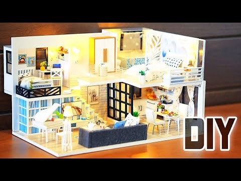 DIY Miniature Dollhouse Kit || Shine Your Way - Duplex Apartment - Relaxing Satisfying Video