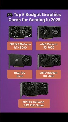 Top 5 Budget Graphics Cards for Gaming in 2025 🔥💻