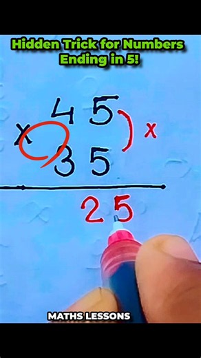 🤯 Mind-Blowing Math Shortcut for 35 x 45! #MathTricks