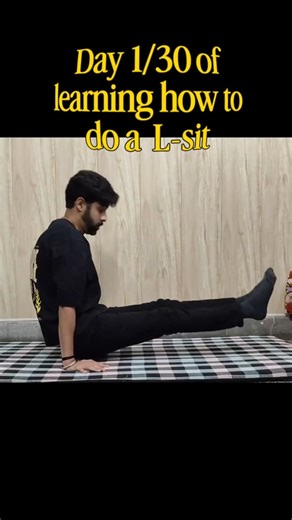 Day 1/30 of learning how to do a L-Sit🙂#calisthenics #bodyweighttraining #lsit #calisthenicsmovement