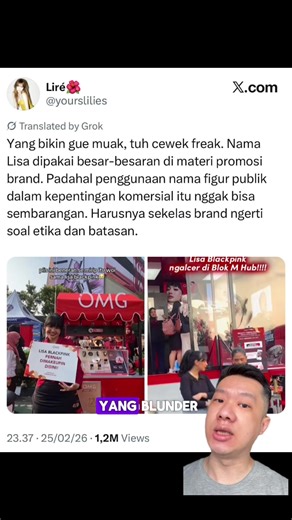 Kontroversi Kampanye Brand Lokal Menggunakan Nama Lisa Blackpink