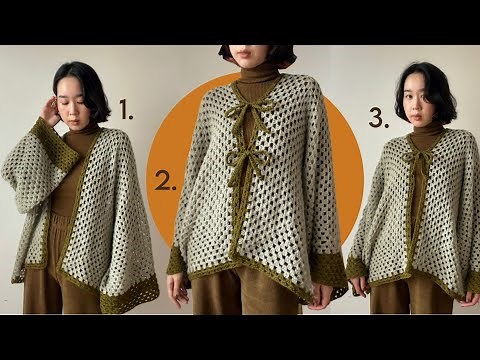 crochet hexagon kimono cardigan (and 3 ways to style it 🎀)