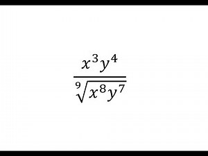 Simplify a Quotient with A Radical (Rational Exponents and Radical Form)