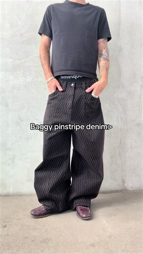OUT NOW LINK IN BIO #baggyjeans #pinstripe #fashioninspo #fyp