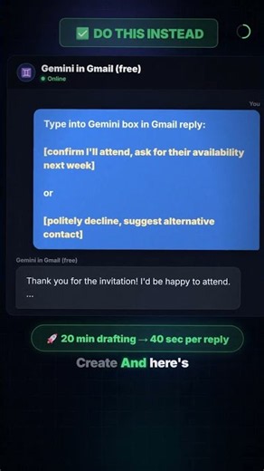 Gemini writes your Gmail replies (built-in AI) ✉️